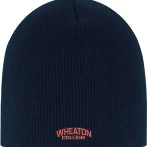 Wheaton College Thunder Beanie Navy Blue Orange